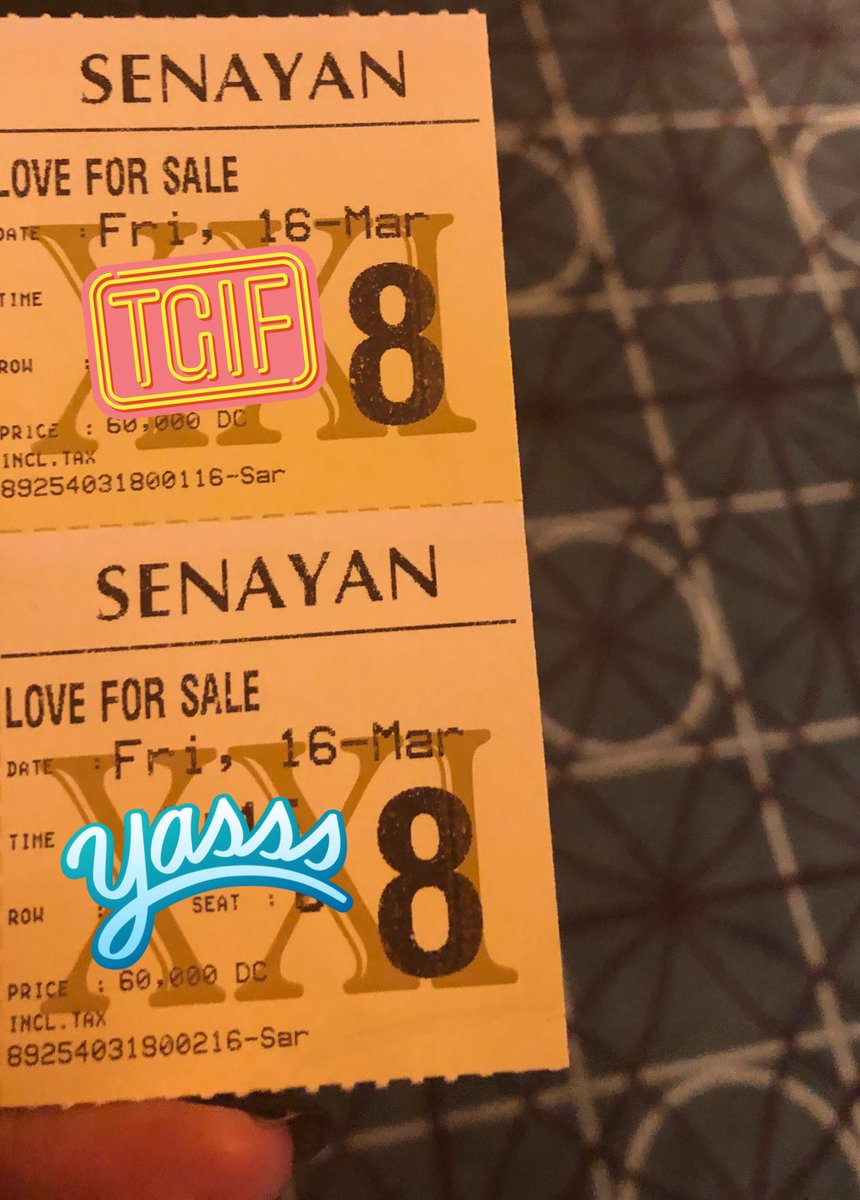 Semalem nonton #LoveForSale yg ceritanya riil &amp; simpel buat masyarakat urban, tapi keluar bioskop jadi mikir 😂 keren!