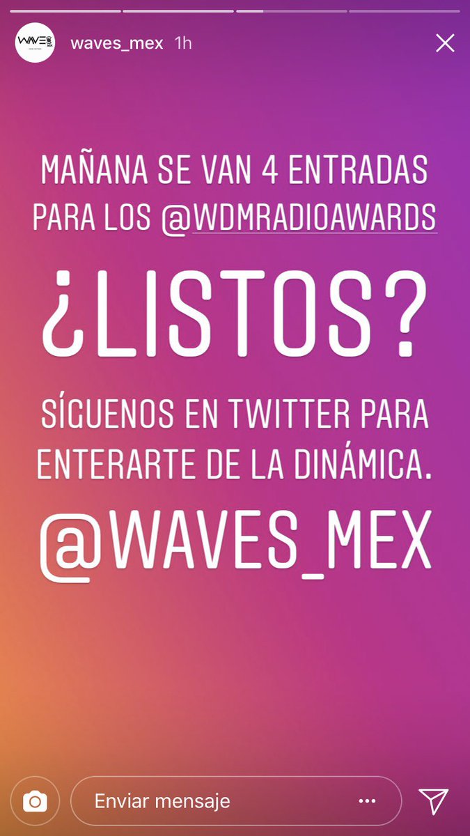 waves_mex's tweet photo. Mañana se van 4 entradas para los #WDMAwards2018 🙌🏼😈 https://t.co/PEBpfImCV4