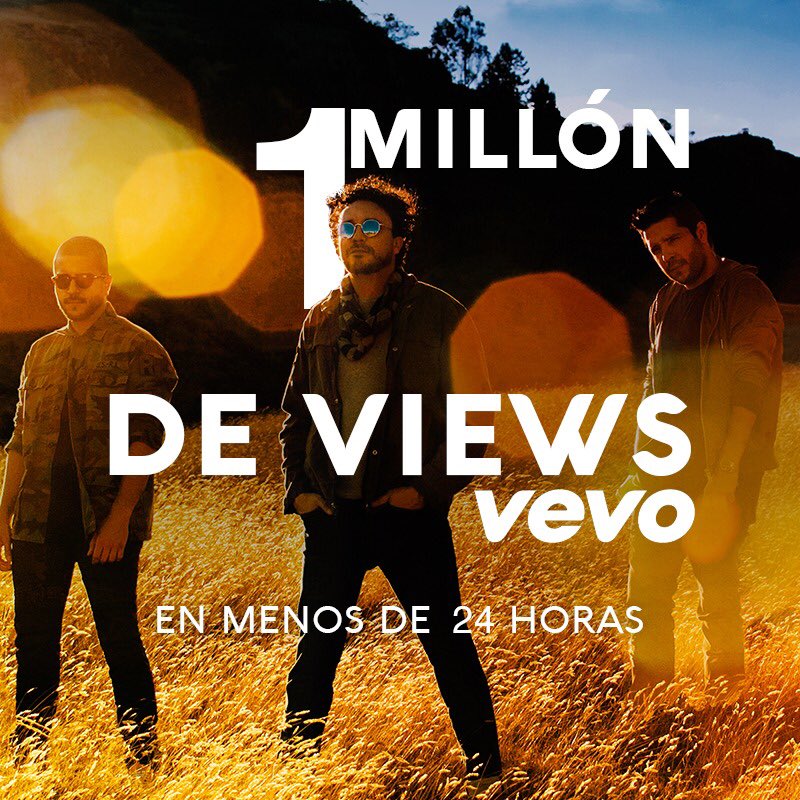 andrescepeda's tweet photo. ¡1 millón de views en Vevo en menos de 24 horas, 1 millón de gracias! 💥
#TeVoyAAmar ft @Calidandee https://t.co/FEsYG3HqoF https://t.co/5g7Bj1MtpH