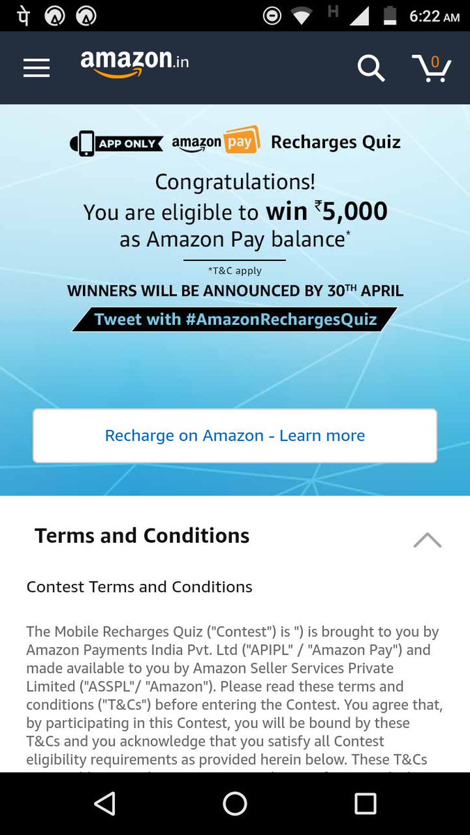 sai_maverick's tweet photo. #AmazonRechargesQuiz https://t.co/T2Bna4qeeW