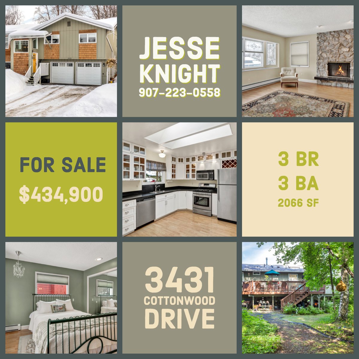 BeautifulAlaska's tweet photo. 3431 Cottonwood.  AK MLS #18-3815.  3BR 3BA 2066 sf.  Remodeled midtown gem with extensive landscaping, modern kitchen, great deck, large family areas, private backyard.  $434,900.  Call Jesse Knight:  907-223-0558.  #beautifulalaska #callingalaskahome #youralaskahome #reba https://t.co/BGx1tWLTJW