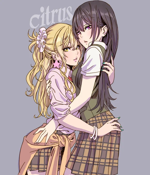 柚子と芽衣描きました。 
