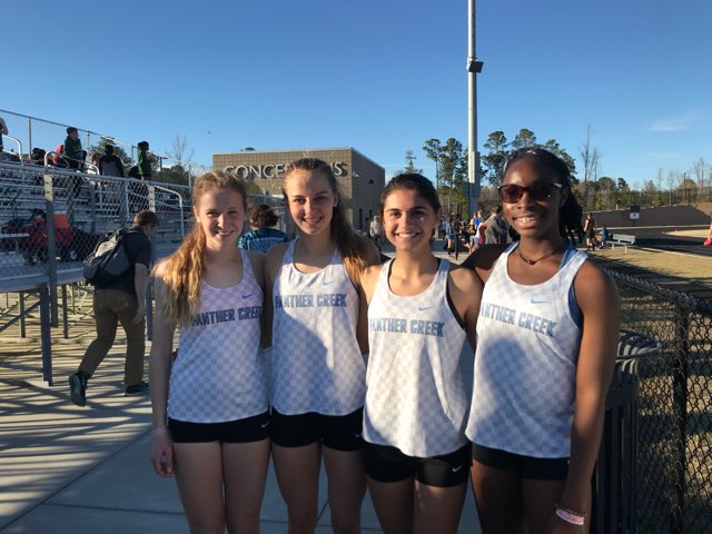 kmhawkins9's tweet photo. PC girls 4x800 of Shannon, Kendall, Addison and Ade take the win at Patriot Invitational in season best time of 9:57 https://t.co/5WxBbPeQ8N