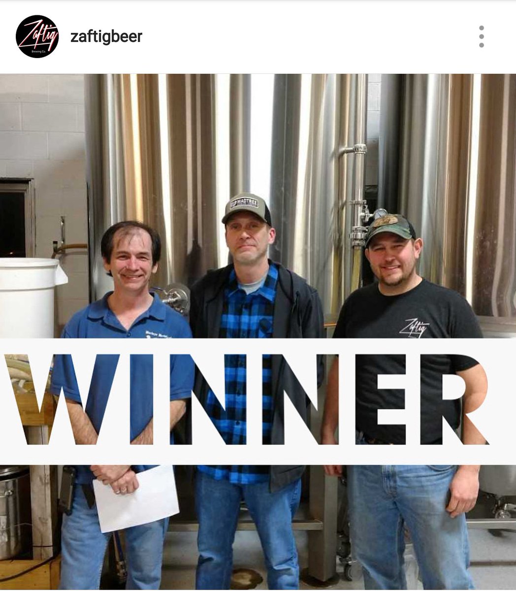 A HUGE congrats to John Coleman for winning the Westerville Blue High Gravity Home Brew contest!  His winning NE IPA was brewed with our Pale malt and will be brewed <a href="/ZaftigBeer/">Zaftig Brewing Co</a> benefiting the families of officers Morelli and Joering.  Proud to be a part of something so great!