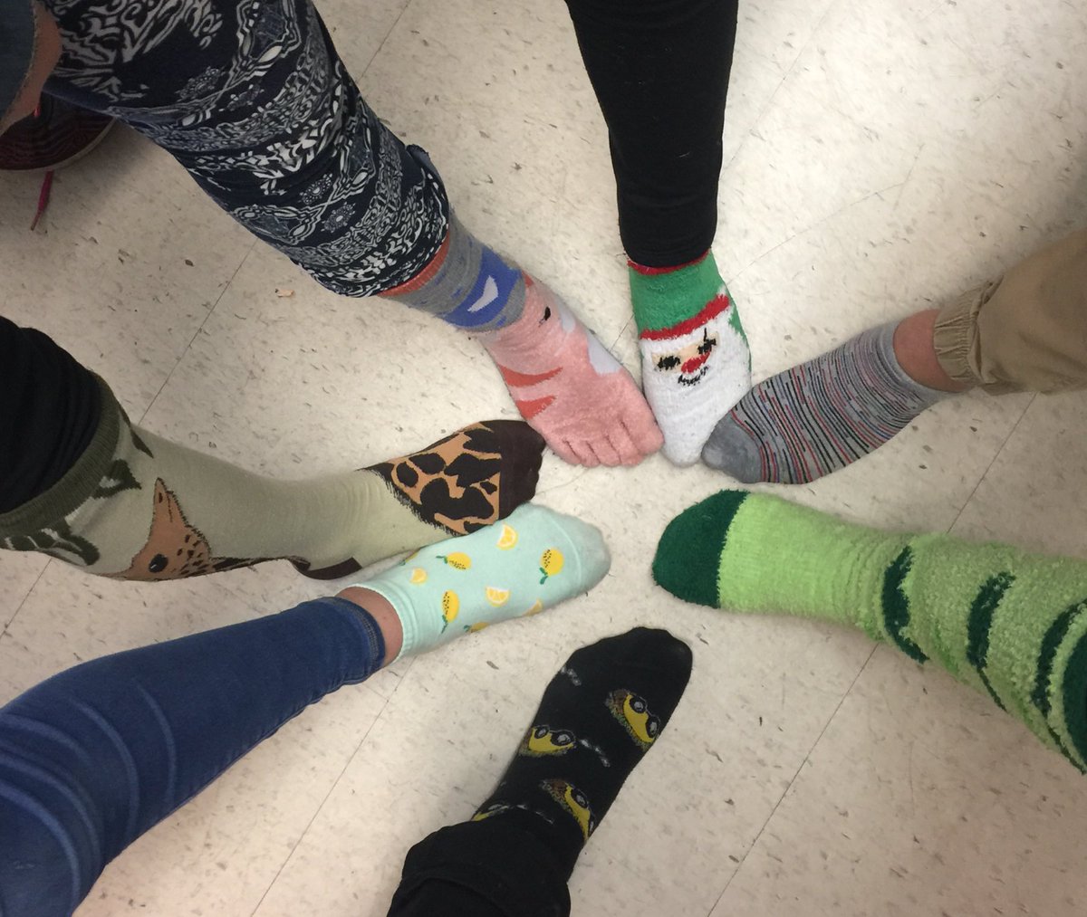 <a href="/Mr_Graham61/">Richard Graham</a> <a href="/ColquitzScene/">Colquitz Community</a> is back in the sock game. Even Santa made an appearance. <a href="/JaneSpies61/">Jane Spies</a> <a href="/NNaughton61/">Nadine Naughton</a> #funkysockfriday