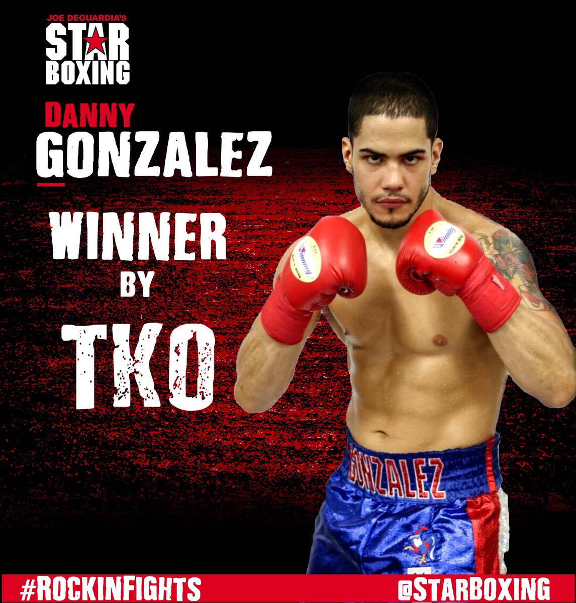 StarBoxing's tweet photo. .@Elgallodanny puts it down at @TheParamountNY with a big TKO win making it SEVEN in a row at The Paramount  🥊 #WarDanny https://t.co/ickEZ4BM8w