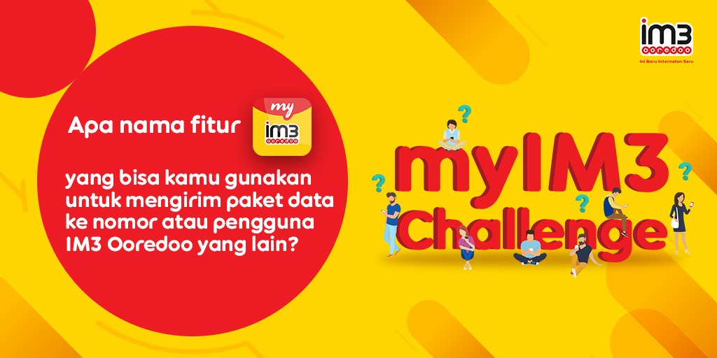 indosatim3's tweet photo. Ini dia pertanyaan untuk kuis hari ini! Jawab pertanyaan di bawah menggunakan hashtag #myIM3Challenge dan mention 
2 orang temanmu ya! Info klik: https://t.co/70GcYqeVji https://t.co/jsAzeLEryT