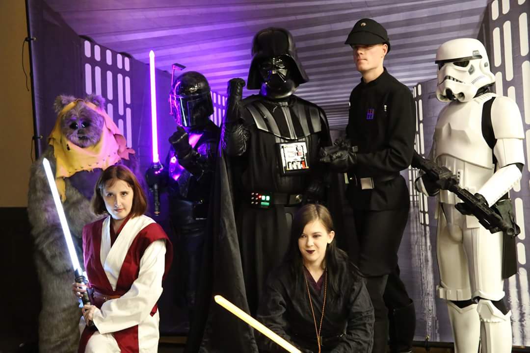 allianceTGA's tweet photo. We will be marching in the St Patrick's day parade tomorrow! Come find us for pictures; just look for the white, red, and gold star balloons attached to our banners! The lightsabers should help too 😁 https://t.co/EnYEr2l8DM