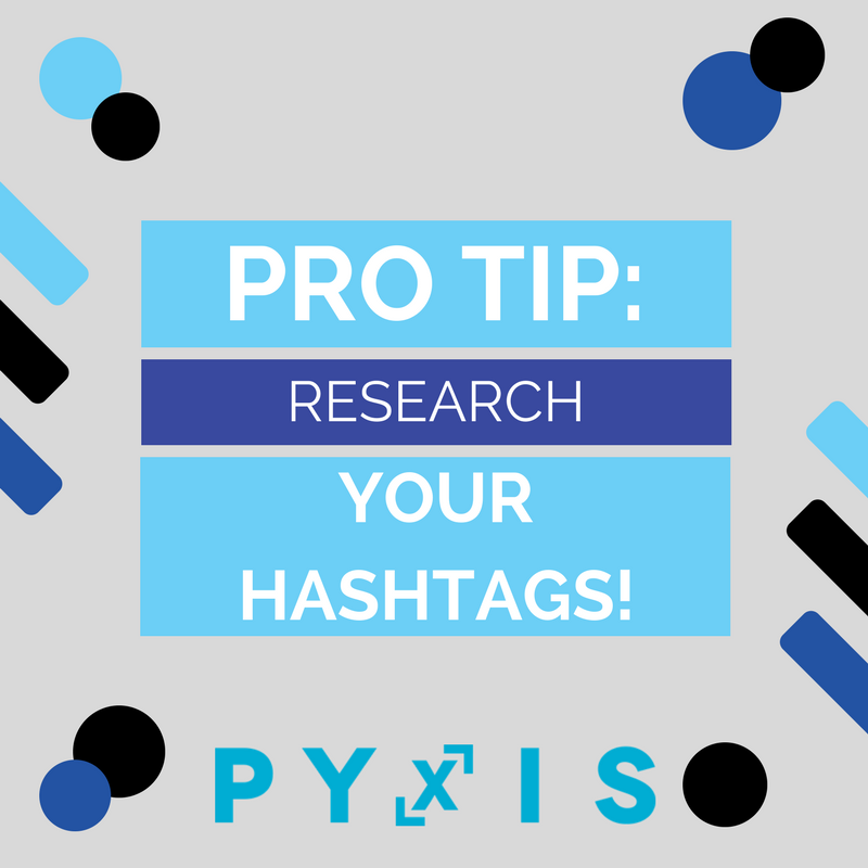 Pro tip: ALWAYS research your hashtags. We love using RiteTag.com they even have a plug in for chrome that will help you generate ideas for hashtags! #knowyourtag #socialmediamarketing #pyxissocial #marketing #digitalmarketing