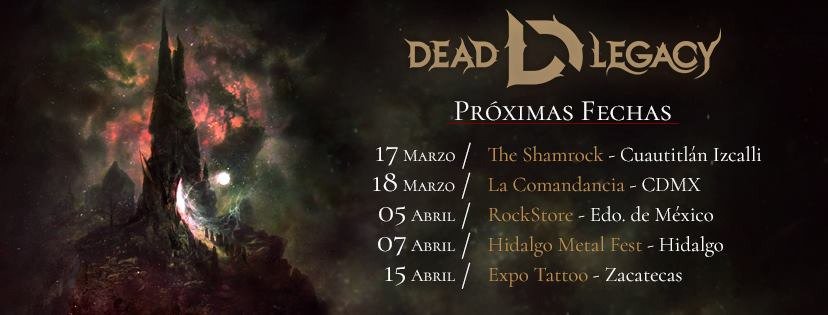 Esto apenas comienza y con fuerza! Gracias a toda la gente y bandas involucradas! 2018 viene con más sorpresas! WE ARE DEAD LEGACY! #deadlegacymx #metalmexicano #metalcore #transcendence #tour #todossomoslaescena