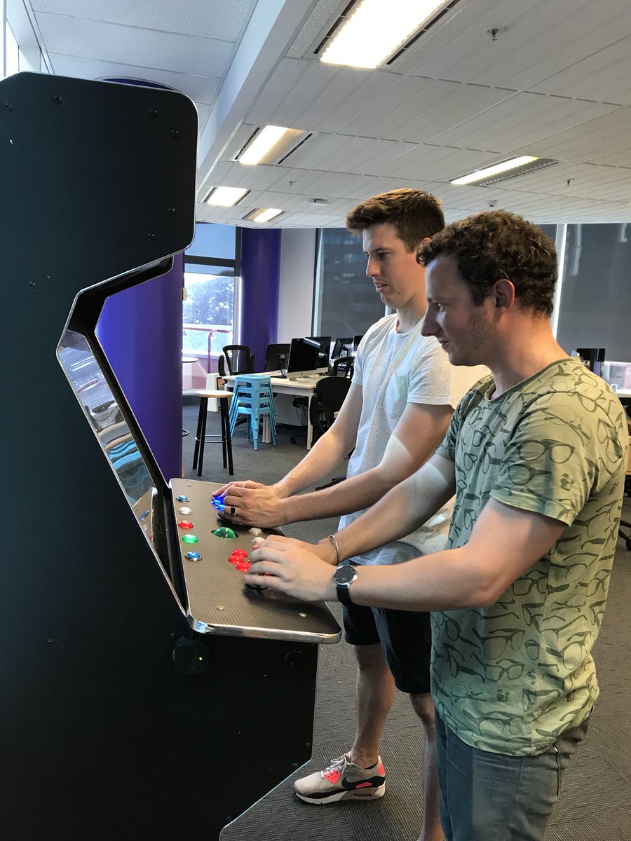 The lure of the arcade machine has proved too much for the <a href="/frank_digital/">Frank Digital - A Jaywing Agency</a> boys after a day of moving! Looking forward to Monday 😁