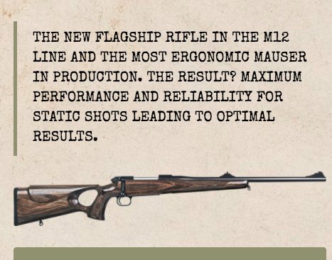 Mauser_USA's tweet image. The MAUSER M12 MAX combines maximum stability with sophisticated ergonomics. Its specially designed thumb hole stock has palm recesses on both sides. Therefore, the shot can also be taken perfectly with the left-hand in extreme situations.

#mauserusa #mauserm12 #mauserm12max