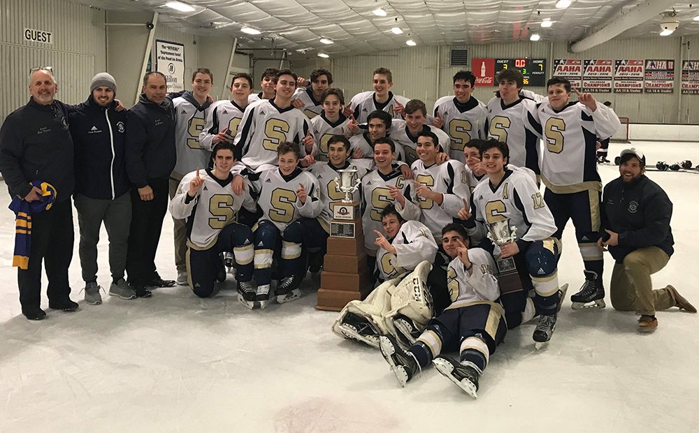 Congratulations to the <a href="/Salesianum/">Salesianum School</a> hockey team on their #FlyersCup2018 title via a 7-3 win over <a href="/Eastern_Hockey/">Eastern Hockey</a>! 
⚜️: <a href="/GrahamBurke_29/">Graham Burke</a> (33 saves)
⭐️⭐️: <a href="/fishersellerss/">Fisher</a> (🎩)
⭐️⭐️⭐️: <a href="/maximk85/">Max Kouznetsov</a> (🚨🚨)
Read all about it: dehockeynight.com/wordpress/inde…
(Laura Scharp photo)