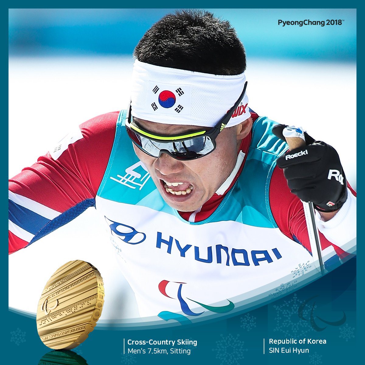 3/17 크로스컨트리 스키 - 남자 7.5km, 좌식
17 MAR Cross-Country Skiing - Men's 7.5km, Sitting

🥇금메달 신의현 / 대한민국 #KOR
🥈은메달 CNOSSEN Daniel / 미국 #USA 
🥉동메달 YAROVYI Maksym / 우크라이나 #UKR

#신의현 선수의 #대한민국, 크로스컨트리 스키 사상 첫 금메달을 축하합니다!