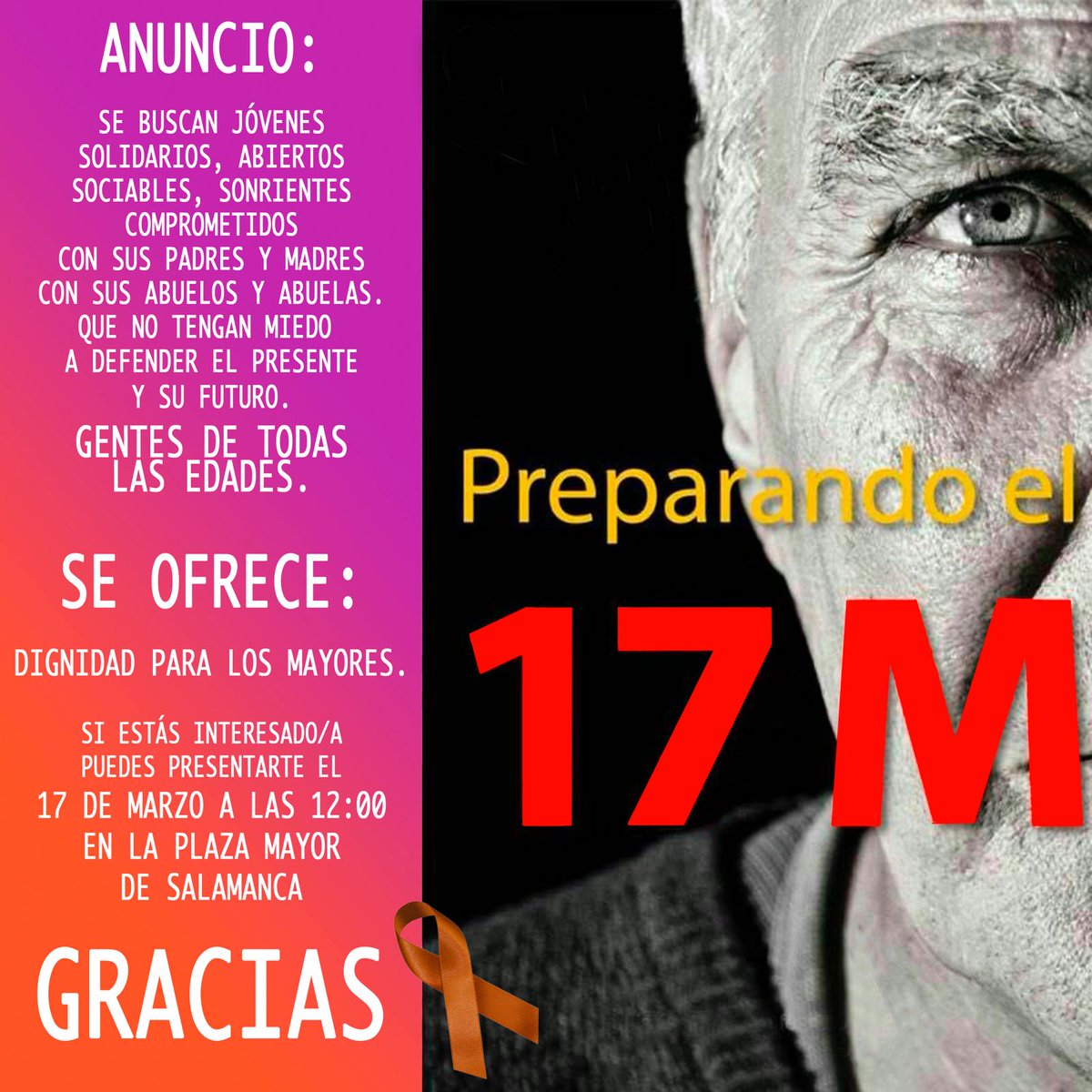 MEPLGSalamanca's tweet photo. Nos unimos a nuestros mayores en su lucha que es también la nuestra #17MYoVoy https://t.co/DHCO3tmLB5