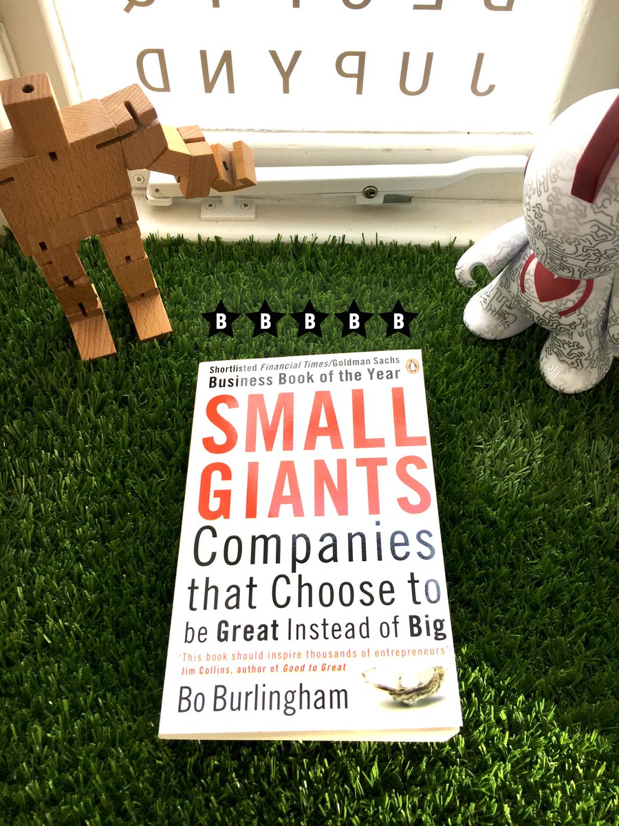 ConsultBrandon's tweet image. Small Giants - by Bo Burlingham
Brandon star rating: *****
Bo explores 14 privately held companies in search of insights as to what ingredients make them so magical. An inspirational guide to help any entrepreneur exploring new ways to make their company great. #Brandonlibrary