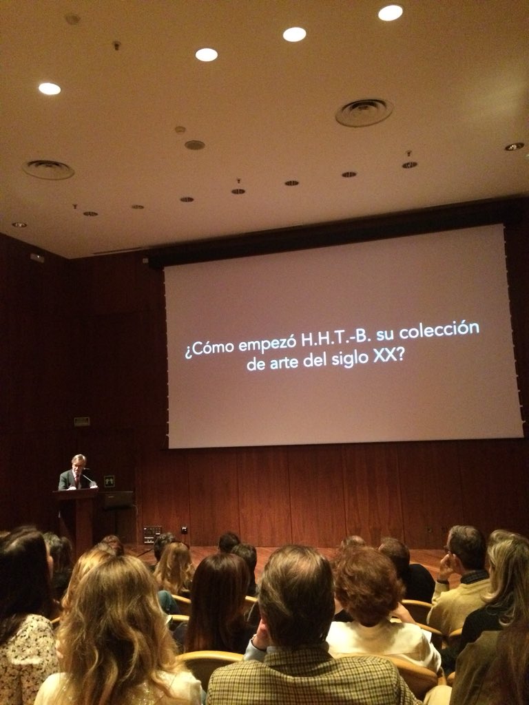 laiablanch20's tweet photo. Emocionada de haber podido asistir a la conferencia que dió ayer, Guillermo Solana, acerca de las motivaciones de compra de la colección del s. XX del Barón, con su posterior exclusiva visita por la colección @museothyssen Dentro de #Colecciona18 @Feriaestampa https://t.co/35ut4AEvke