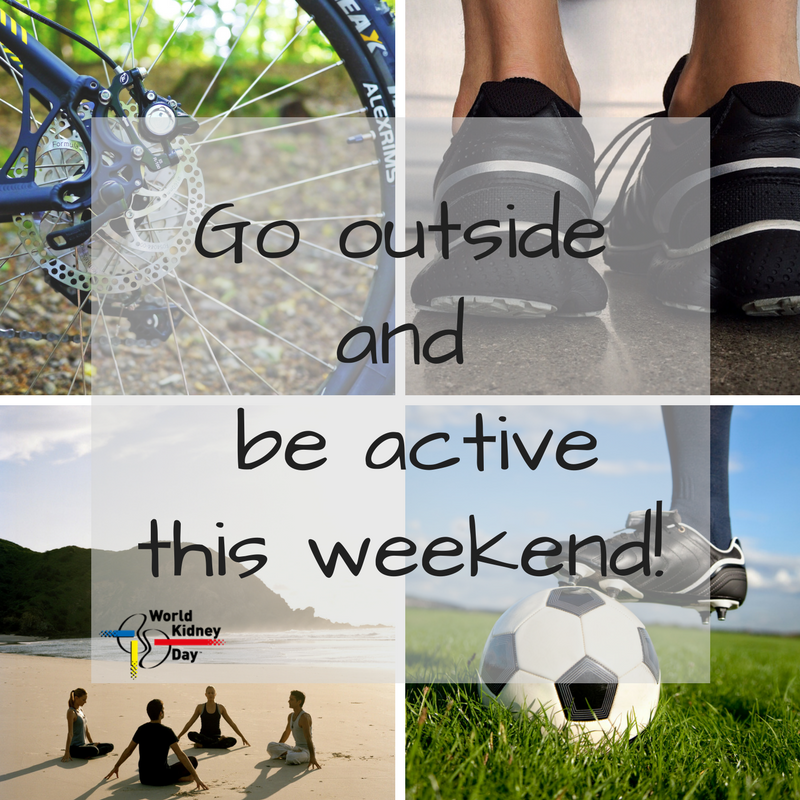 worldkidneyday's tweet photo. Get Moving this weekend!
#Move4Kidneys to celebrate your kidneys and promote active lifestyle!
Exercise keeps your body strong, healthy and happy!
Have a happy and active weekend!
#WorldKidneyDay https://t.co/bXNODnEShM