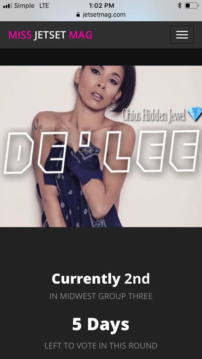 ModelDeLee's tweet image. Currently 2nd place only 4days left now 😫🙏🏽🤞🏽I’ve worked my behind off following my dreams this means the world to me ! You can do a free vote once a day until 4-11
jetsetmag.com/model-search/2… #Modeling #modelcomp #missjetset2018 #live #love #life #grateful