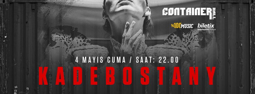 containerhall's tweet photo. Container Hall'da bahar konserleri! 
4 Mayıs'ta Pop Cumhuriyeti Container Hall'da kurulacak. Kadebostany İzmirli müzikseverlerle buluşmaya geliyor. #yüzdeyüzmüzik 
Biletler: https://t.co/zR1BzZ9HHv https://t.co/NGU4z8yyQh