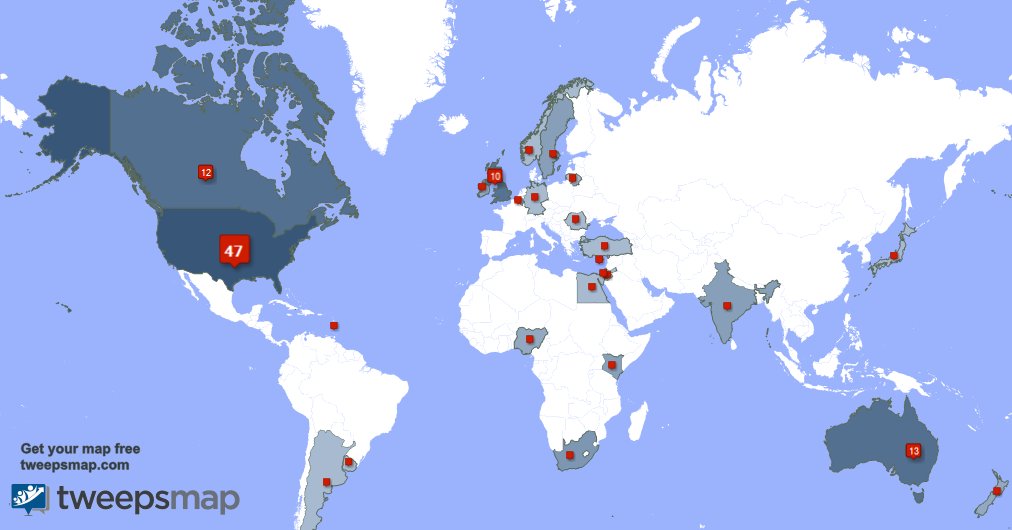FeMythBusters's tweet photo. My followers live in USA (46%), Australia(13%)... Get your free map: https://t.co/c9noHCvCN5 https://t.co/MD2wzpZE8o
