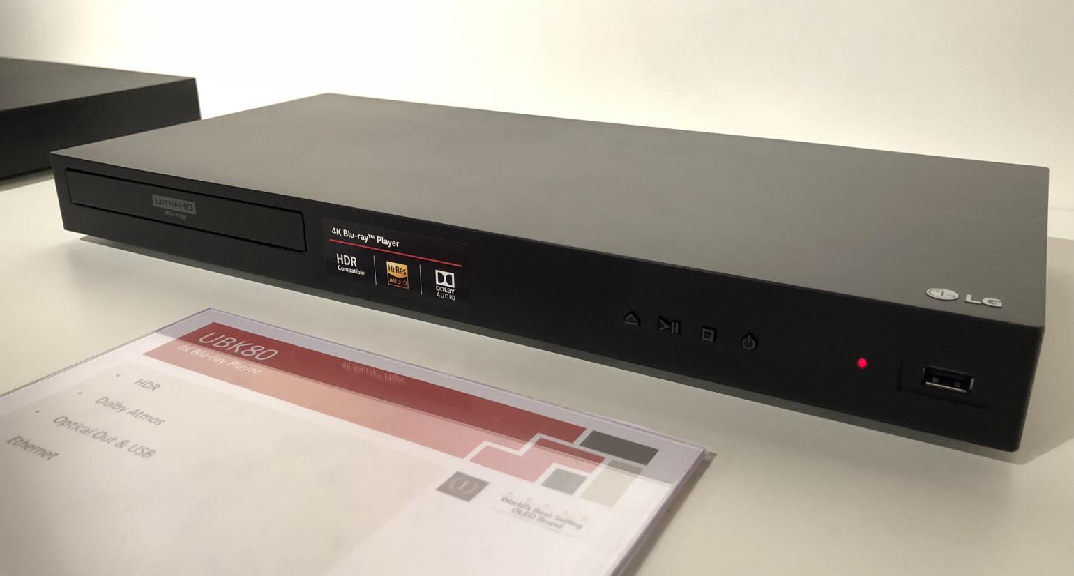 LG UBK90 4K Ultra-HD Blu-ray Player with Dolby  