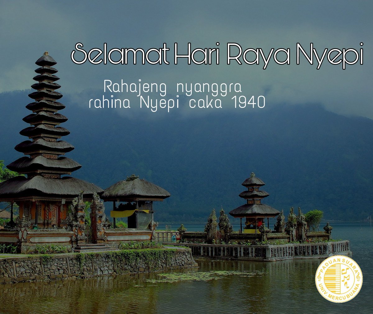 Selamat Hari Raya Nyepi tahun caka 1940.
Semoga kita semua mendapatkan kebahagian dan kelancaran dalam melaksanakan Nyepi.