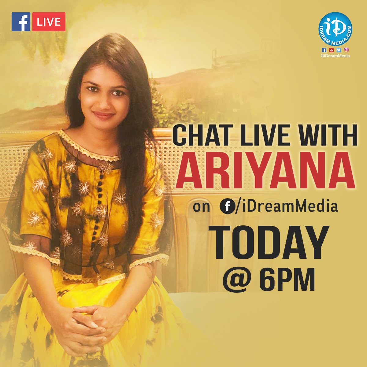 AriyanaiD's tweet photo. Catch me Live on https://t.co/WbrpTtDRId facebook page today at 6pm!

#FacebookLive #Ariyana #AriyanaiD https://t.co/xNGlFCeoqn