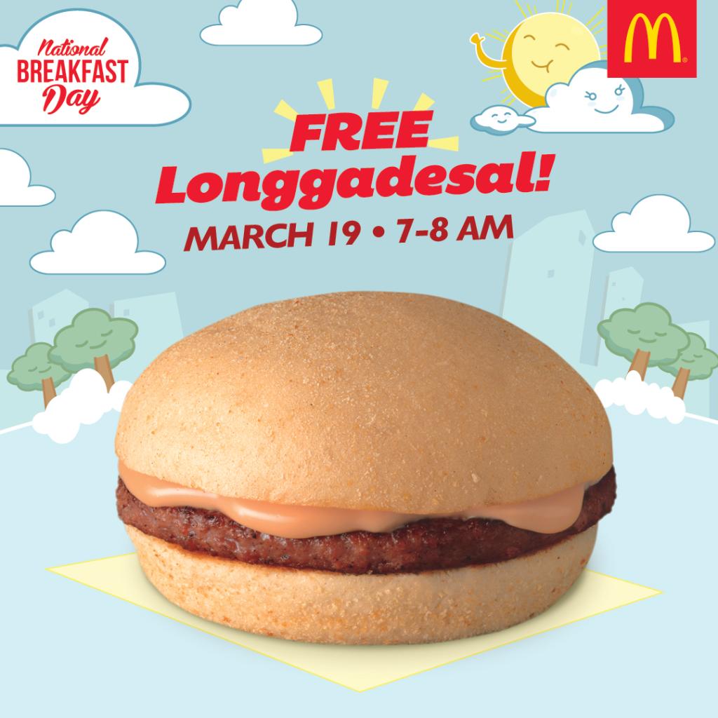 McDo_PH's tweet photo. Two more days ‘til we celebrate #NationalBreakfastDay with a FREE Longgadesal from 7-8AM! Kita kits! https://t.co/92wZEW6Ork