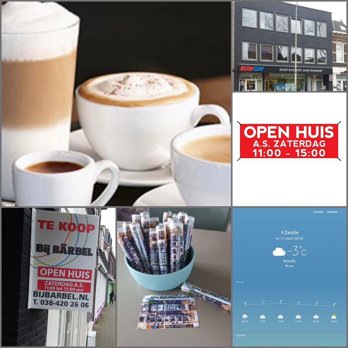 Open huis Vechtstraat 33 Zwolle. De koffie staat klaar