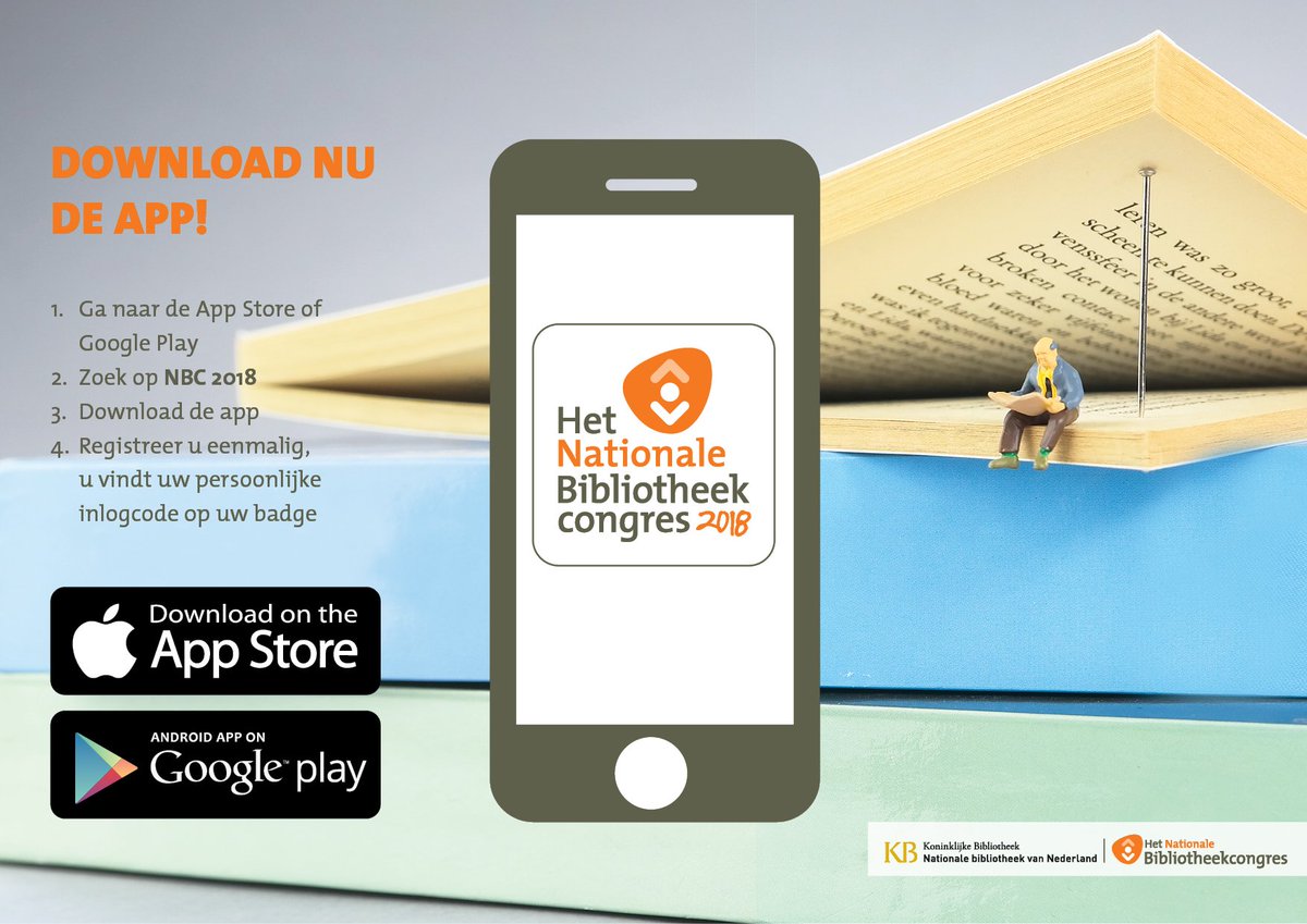 biebcongres's tweet photo. Heb jij de congresapp al? Uitleg en persoonlijke code staan in de mail met badge en op op de badge zelf (deelnemers) en mail met praktische info (sprekers en sponsoren). Stel alvast je eigen middagprogramma samen! #congresapp #biebcongres https://t.co/DG4bLCki38
