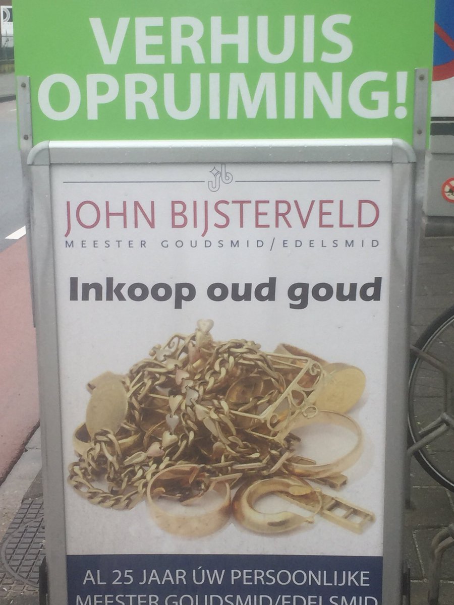 Wij gaan verhuizen. Grote opruiming met kortingen van 30 %. 40 %. 50 % of meer. Kom kijken. Op is op.