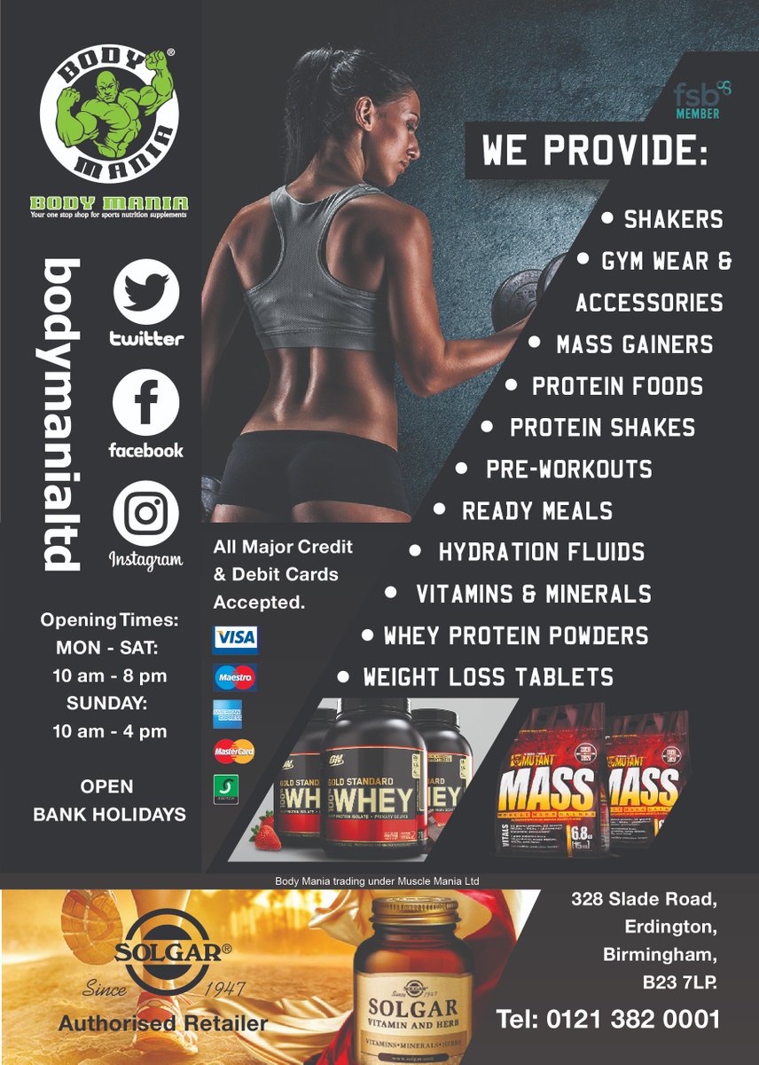 bodymanialtd's tweet photo. Good morning, its is #squatsaturdays and @bodymanialtd will be open from 10am till 8pm for all your #sports #nutrition #Supplements , right here in #erdington #Birmingham ! #gym #fitspo #fitfam #definitioninthemaking @jetts247 @PureGym @247Gym @bhambeactive @TheGymGroup #fitness https://t.co/xtW3uowrZ8