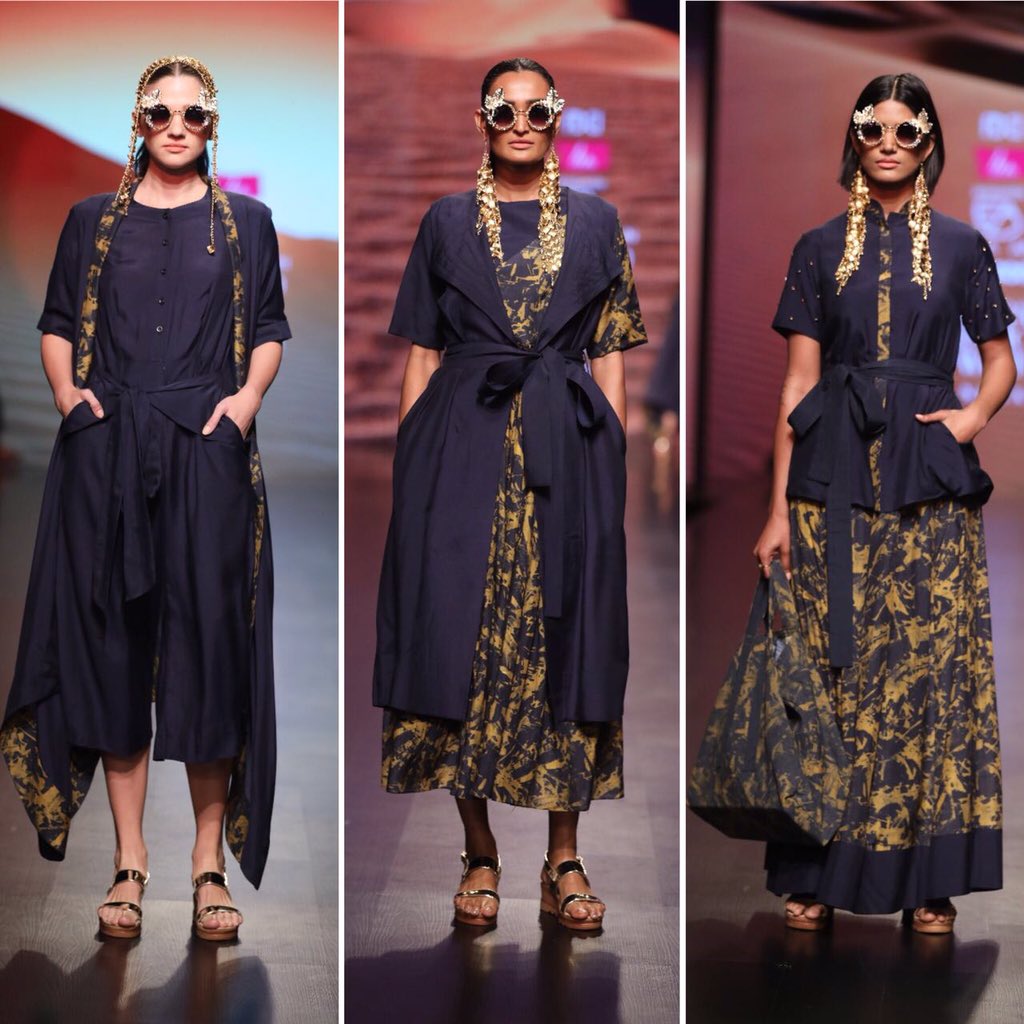 eshaamiinlabel's tweet photo. @eshaamiinlabel the untamed desert  @thefdci #aifwaw18  @livafashionin #letitpret  #runway @eshaamiin https://t.co/cgbvW48Dvb
