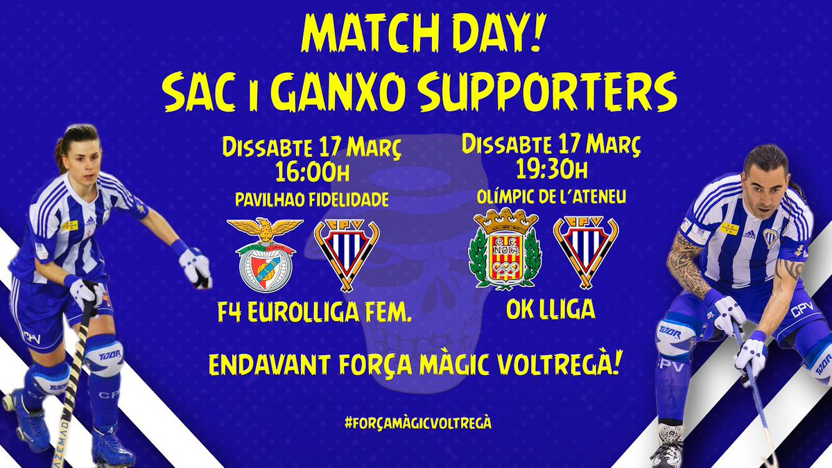 ⚪️🔵DIA COMPLET!

El <a href="/voltregafemeni/">Voltregà femení</a> disputa les semifinals de la #OKEuroF a Lisboa! 

Molta sort! 

Sort, també, a l’equip masculí que visita el <a href="/cenoia/">CE Noia Freixenet</a> en partit de #OKlliga