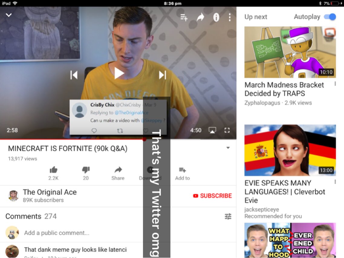 ChixCrisby's tweet photo. Omg I was in @The0riginalAce vid https://t.co/5cpGiqNIbd