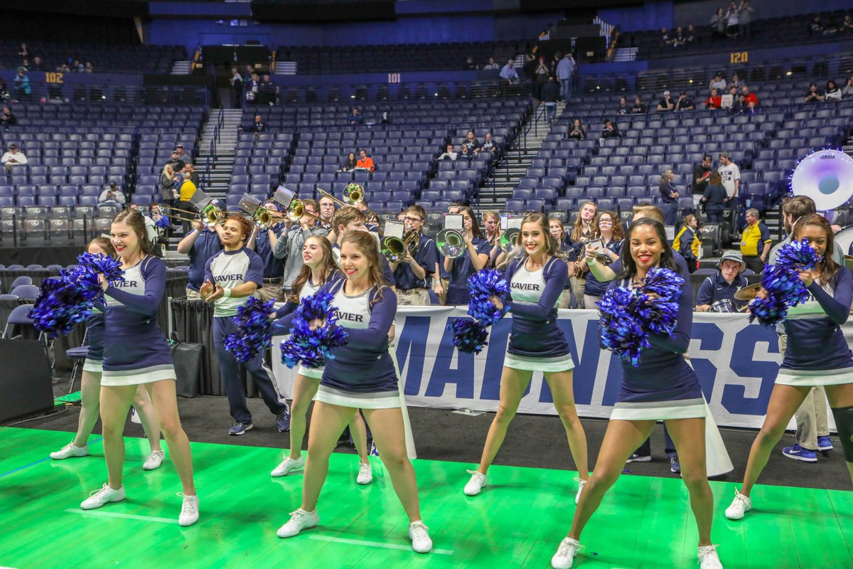Shout out to our awesome <a href="/The_X_Band/">Xavier Pep Band</a> &amp; <a href="/xucheer_mascots/">Xavier Cheer-Mascots</a> for joining us in Nashville! #LetsMarch