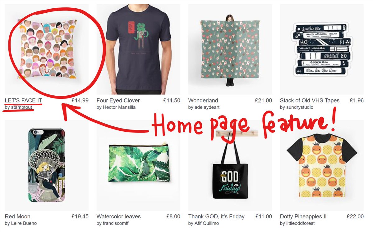 My work has just been featured on the RB homepage <a href="/redbubble/">Redbubble</a> redbubble.com/found