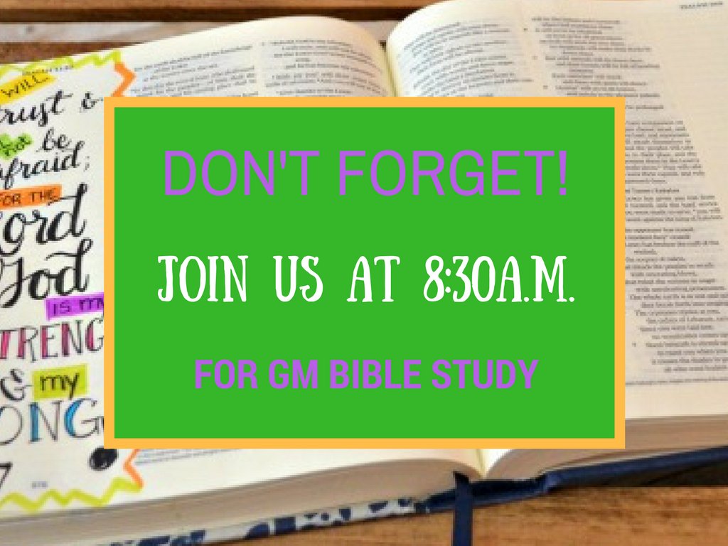 GroundedMiddle's tweet image. SEE YOU TOMORROW MORNING FOR OUR 8:30 A.M. BIBLE STUDY!  Join us for a laid back time of worship, Bible Study, and discussion EVERY SUNDAY MORNING in Room 205!  It's perfect for any student whose got questions about the Bible, God, or their faith!  Come learn with us!