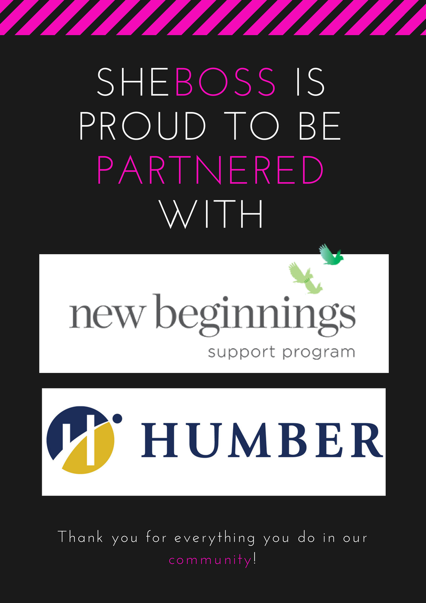 shebossTO's tweet photo. We are so honored to announce our partnership with New Beginnings Support Program  and @humbercollege Scholarship Fund!! 😎⚡️ 

#humberscholarship #newbeginnings #empoweringwomen #networkingevent #torontoevent #sheboss #shebossto https://t.co/7G9ybKgrKB