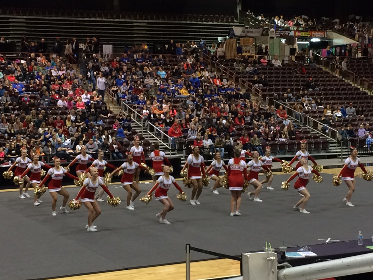 MinicoHS's tweet photo. Minico's cheer squad showed their Spartan pride at the State Cheer Competition in Nampa yesterday!#sd331 https://t.co/P21XSeG19B