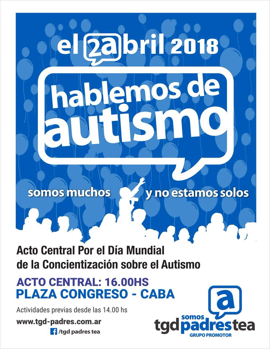 guillermofiore's tweet photo. Juntos el 2A HABLEMOS DE AUTISMO @LosTitirifeos @SANTIAGODELMORO @CantandoAdriana @AbelPintos @pinonfijo1 @Campomenosi @todonoticias @telefenoticias @copidisgcba @diegodesanzook @FundacionCAL @HambreCero @incluidos @FAMILIASDELAUTI @ONUArgentina  @PrensaRusso  @CARPSolidario https://t.co/qo5UBgcYmy