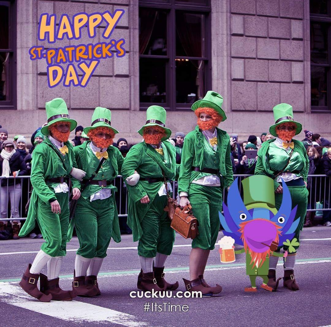 Happy St. Patrick's Day buddy!
It's St. Patrick's Day! Time to wear a shamrock, go green, get jiggy and groove all the way! 🍀

#cuckuu #StPatricksDay