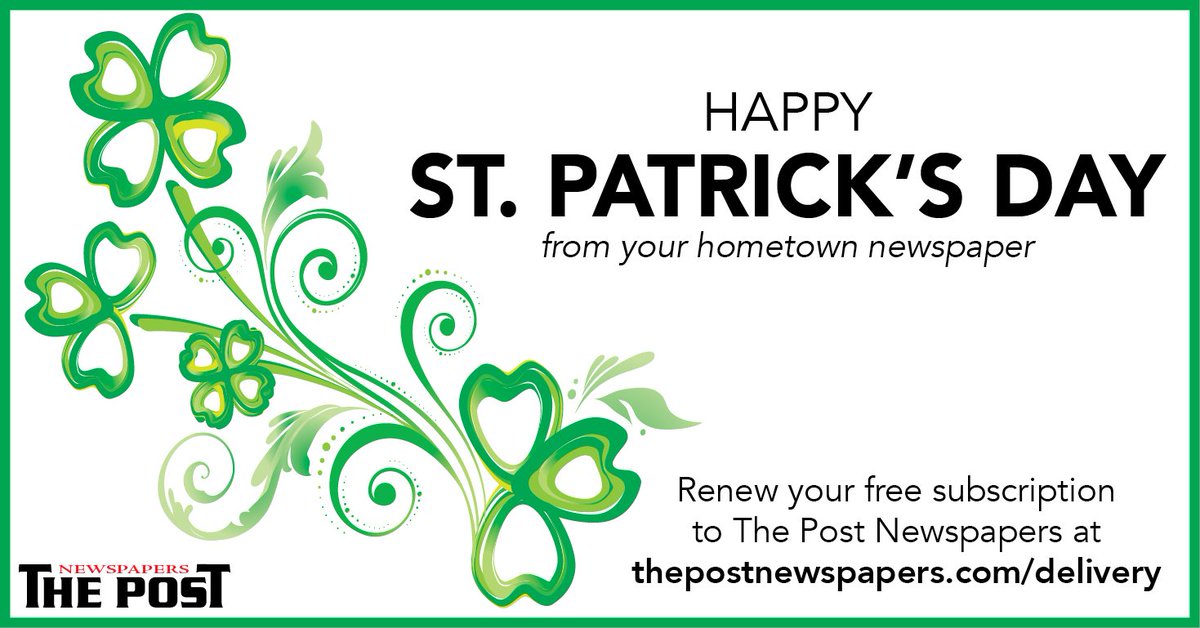 brunswickpost's tweet photo. Top o' the mornin' to ya! Click the link to opt-in for continued free delivery of The Post Newspapers: https://t.co/E8UBvakXdZ https://t.co/gkAQu2juG2
