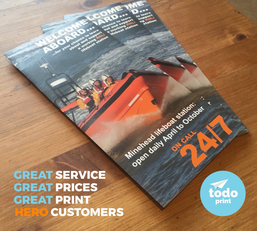 todoprintUK's tweet image. Great Service, Great Prices, Great Print... Hero Customers #mineheadlifeboat #mineheadRNLI #savinglives #twentyfourseven