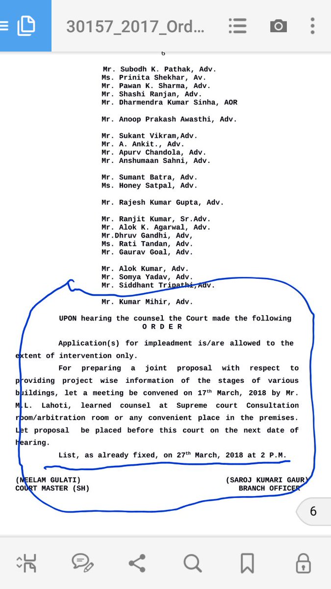amitguptaHR's tweet photo. As per the directions of #supremecourt joint meeting between #Builder & #Buyers held today, it was decided 2 perform joint inspection of all projects, tower wise & report will be filed in #SC for #AmrapaliCenturianPark buyers on 18th Mar at 3 pm the inspection will take place. https://t.co/824yhdhBpF