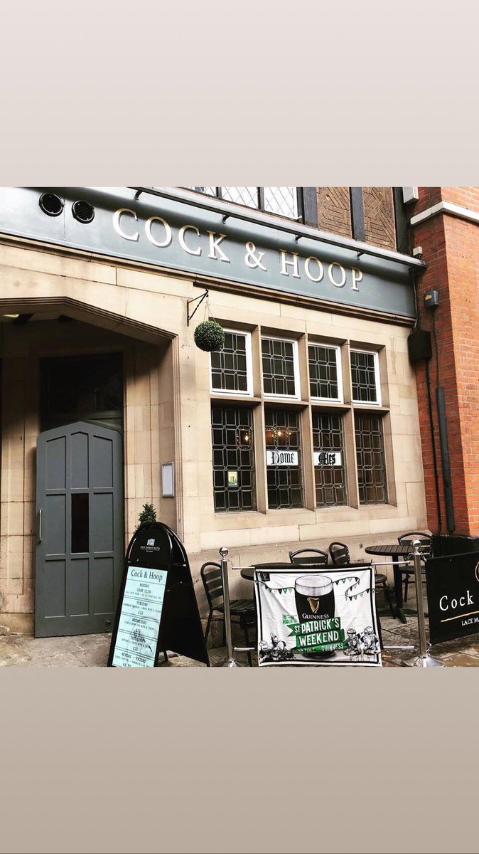 It’s the weekend and the mini beast is not going to stop us - the doors are open. See you at the bar!
#cockandhoop #cockandhooppub #ale #realale #locale #camra #pub #properpub #caskale #guinness #stpatricksday #nottingham #notts  #nottinghamrocks #lacemarket #lacemarkethotel
