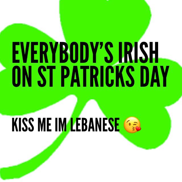CedarDerry's tweet photo. #StPaddy #StPatricksDay2018 #Lebanon #lebanesefoodderry #LoveIrishResearch https://t.co/KnPUOpd5A0