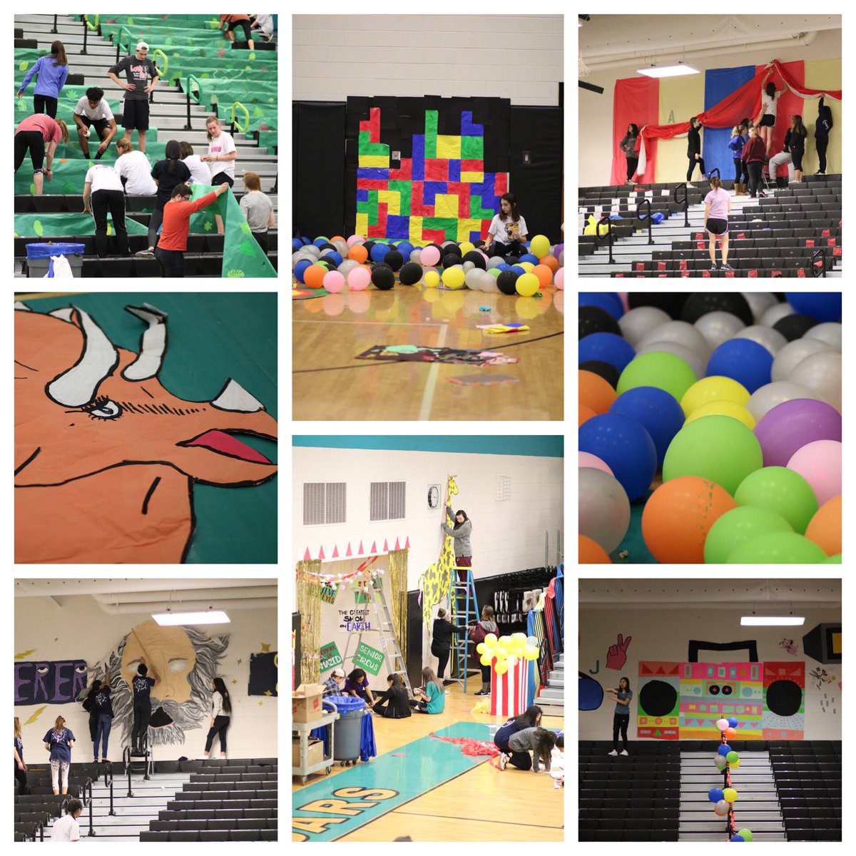 GAHSBOTC's tweet photo. It’s all happening! The gym is going to look AMAZING! See you tonight at Battle! 7 p.m.! SHOW UP! 🏆🏅@GAHSclassof2020 @gahs2019 @18ringiton @RVAjenks @HenricoSchools @GAHS_Admn @OWilsonHCPS #BOTC18 #OneTeamOneHeartbeatOneFamily #WhoWillWin https://t.co/sI64YO8fVC