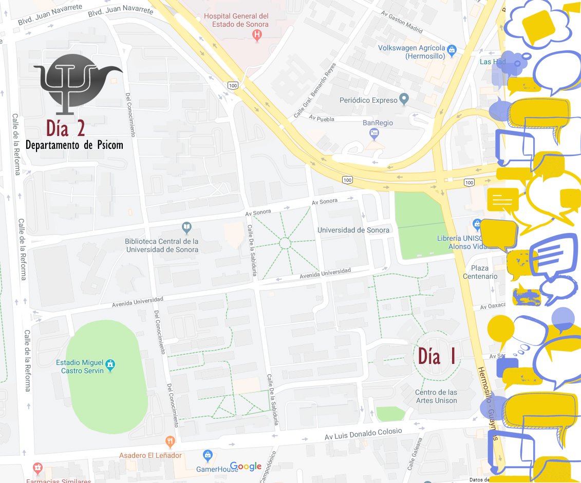 Ubica tus talleres en el Encuentro Coneicc Noroeste.
Te recordamos que estaremos hoy en el Departamento de Psicología y Ciencias de la Comunicación de la Universidad de Sonora.